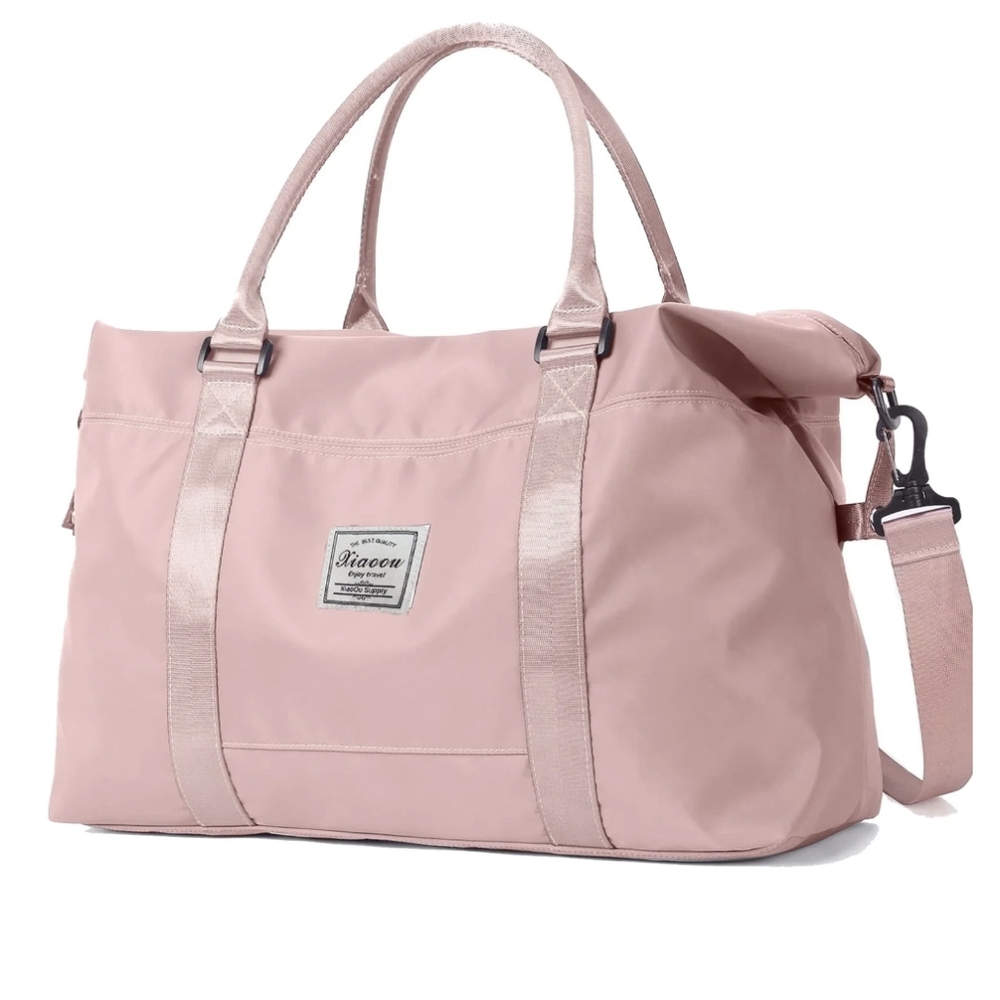 Cshidworld Travel Duffel Bag Shoulder Weekender 24" Pink